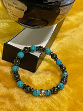 Load image into Gallery viewer, Blue Turquoise Beaded Bracelet