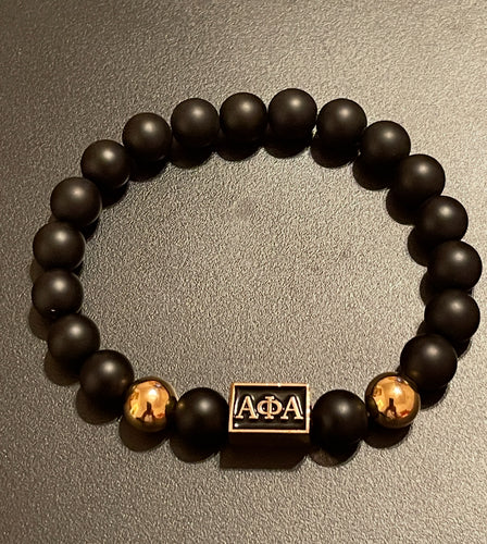 Men's 10mm Alpha Phi Alpha Beaded Bracelet