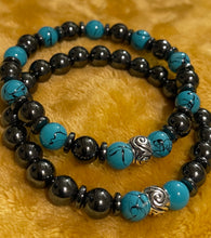 Load image into Gallery viewer, Ladies Hematite Beaded Bracelet