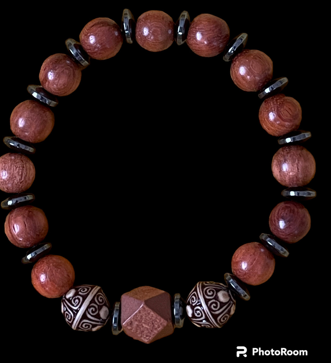 Men's Wooden Beaded Bracelet