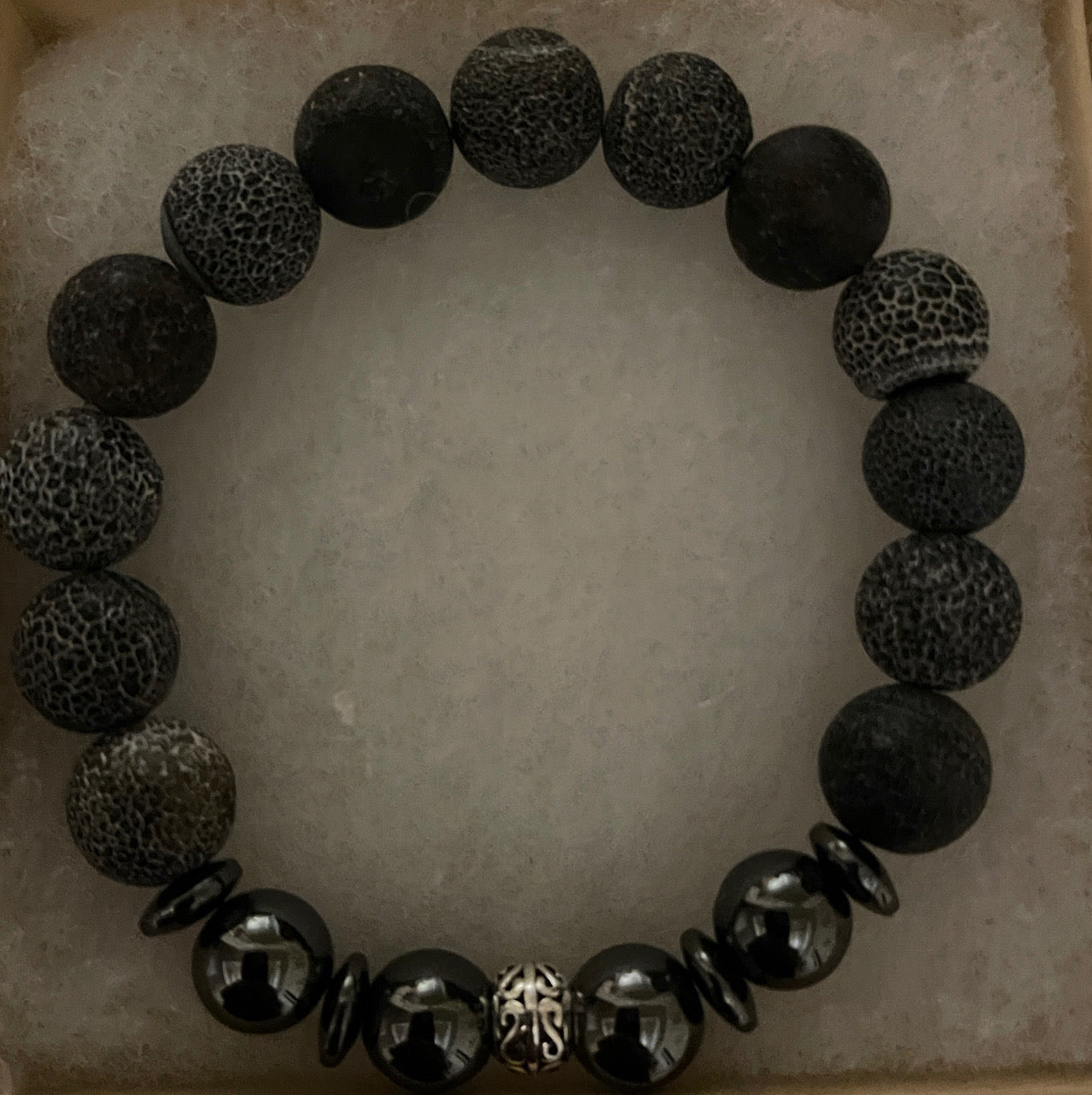 Men's 12mm Beaded Bracelet