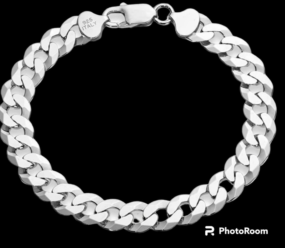 Men's Sterling Silver Curb Bracelet