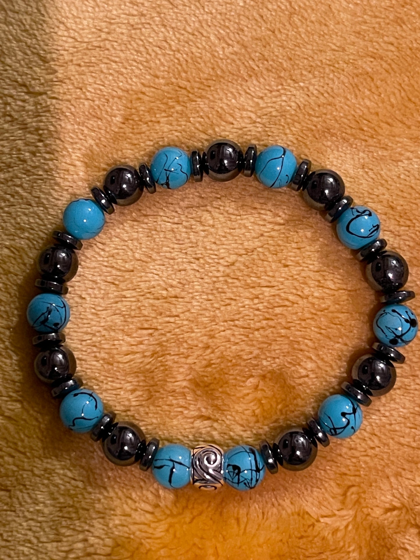 Blue Turquoise Beaded Bracelet