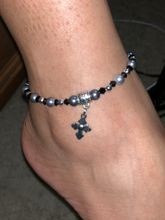 Load image into Gallery viewer, Personalized Crystal and Silver Ankle Bracelet