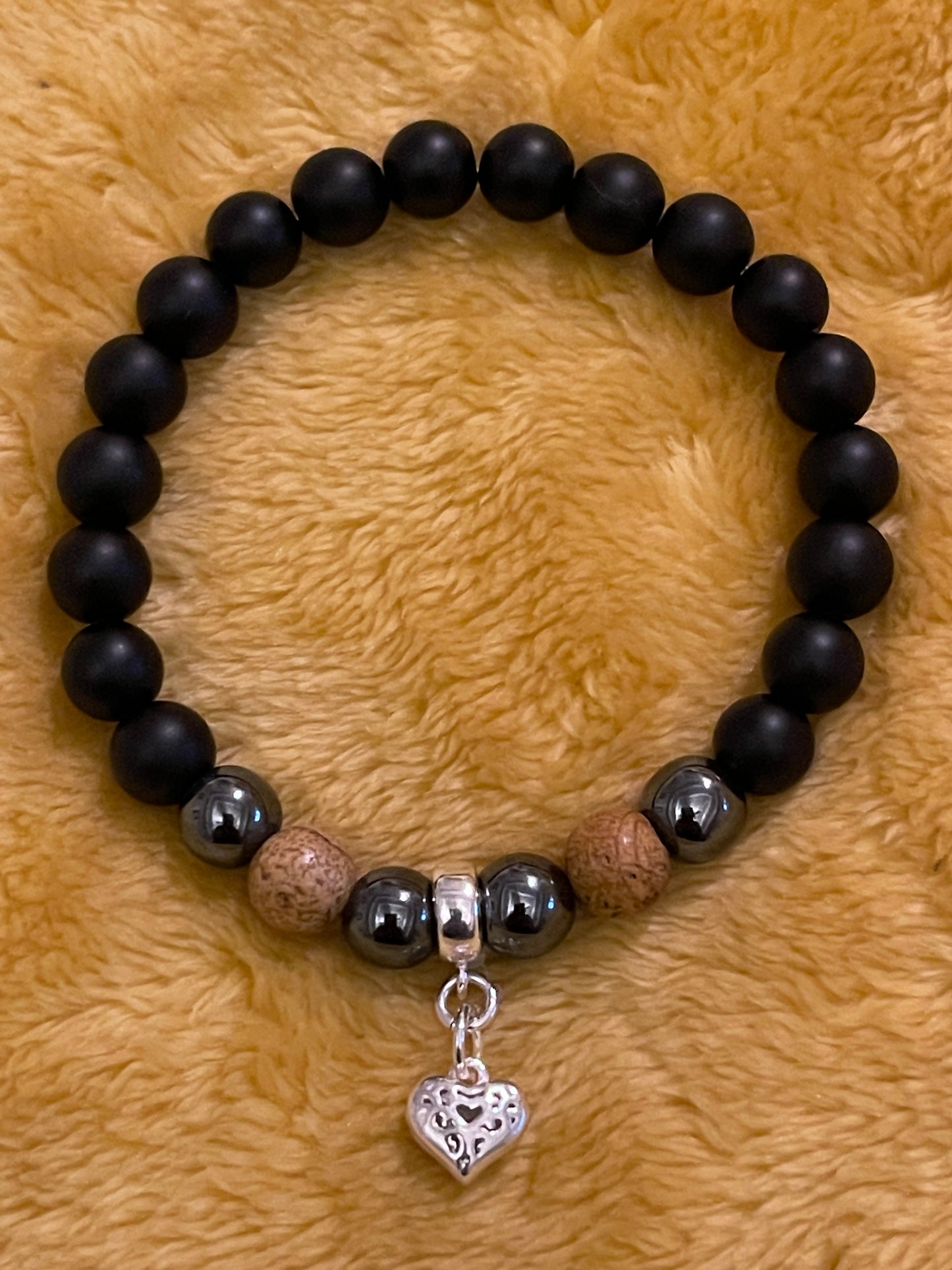 Black Onxy Beaded Bracelet (8mm)