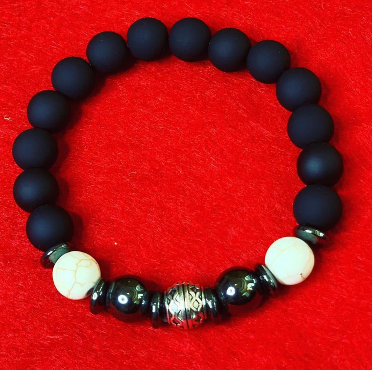 Men's Howlite Beaded Bracelet