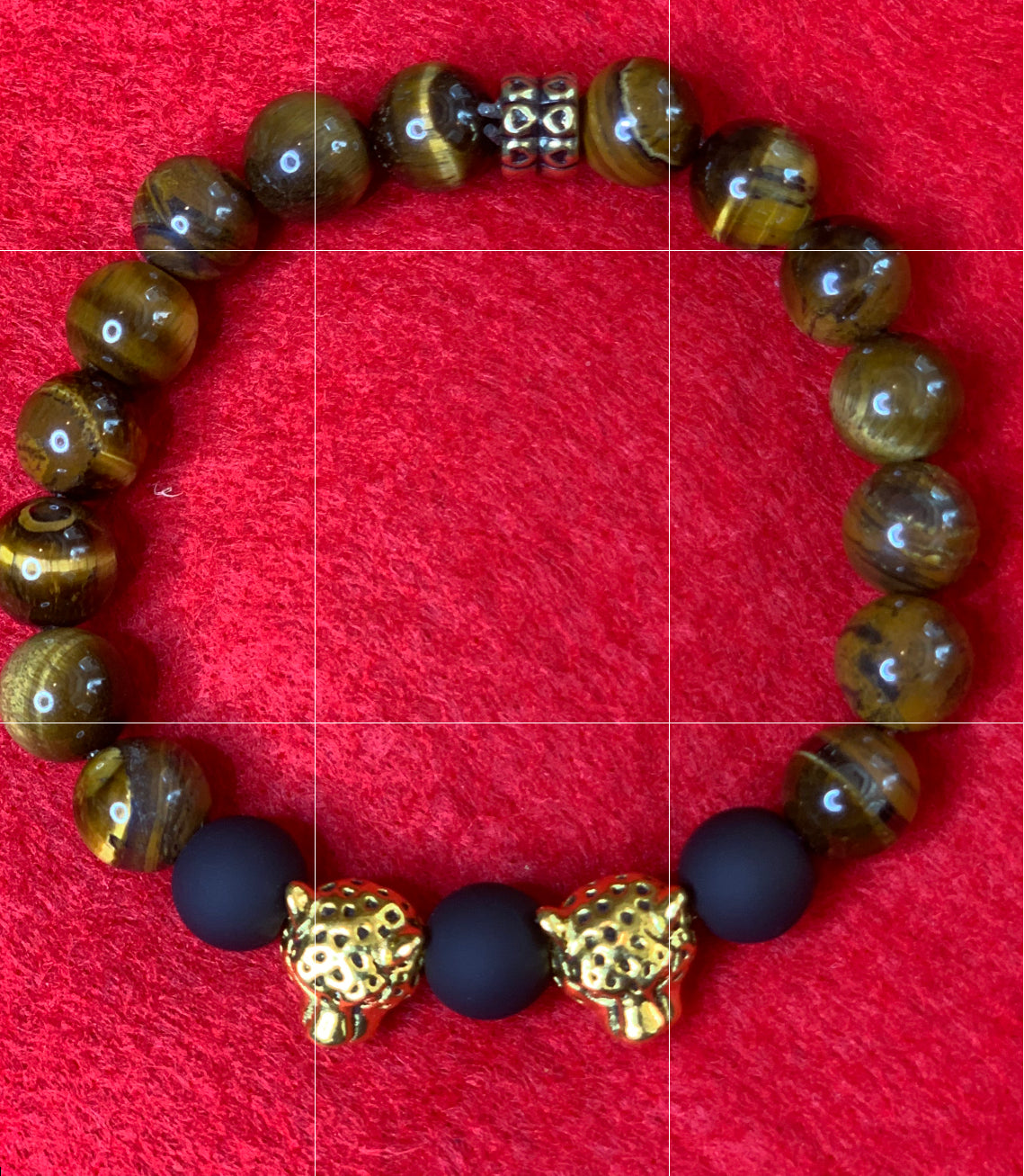 Men's Cat Eye/Panther Beaded Bracelet