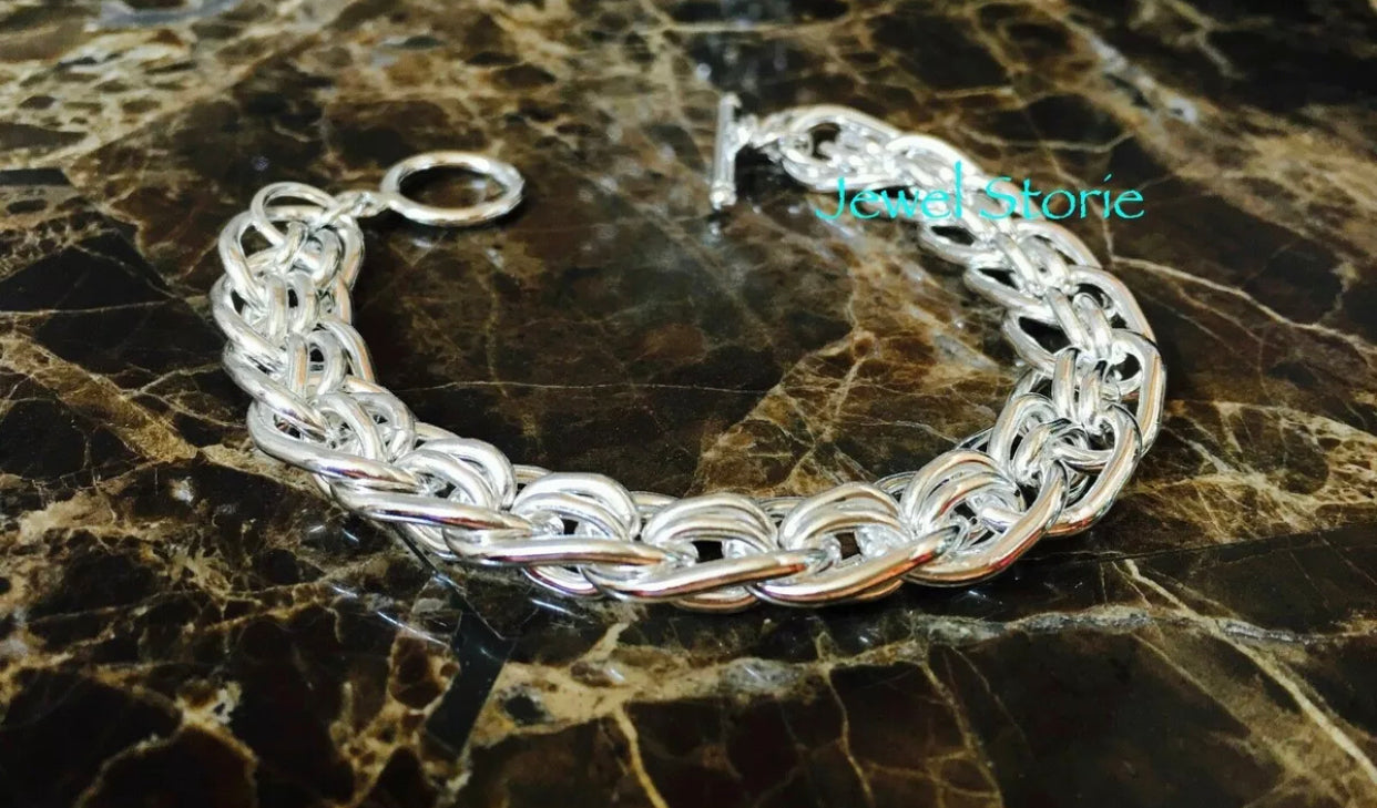 925 Sterling Silver Chain Link Bracelet