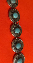 Load image into Gallery viewer, Turquoise and Antique Silver Bracelet