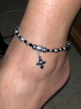 Load image into Gallery viewer, Personalized Crystal and Silver Ankle Bracelet
